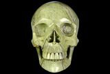 Realistic, Polished Butter Jasper Skull #151217-1